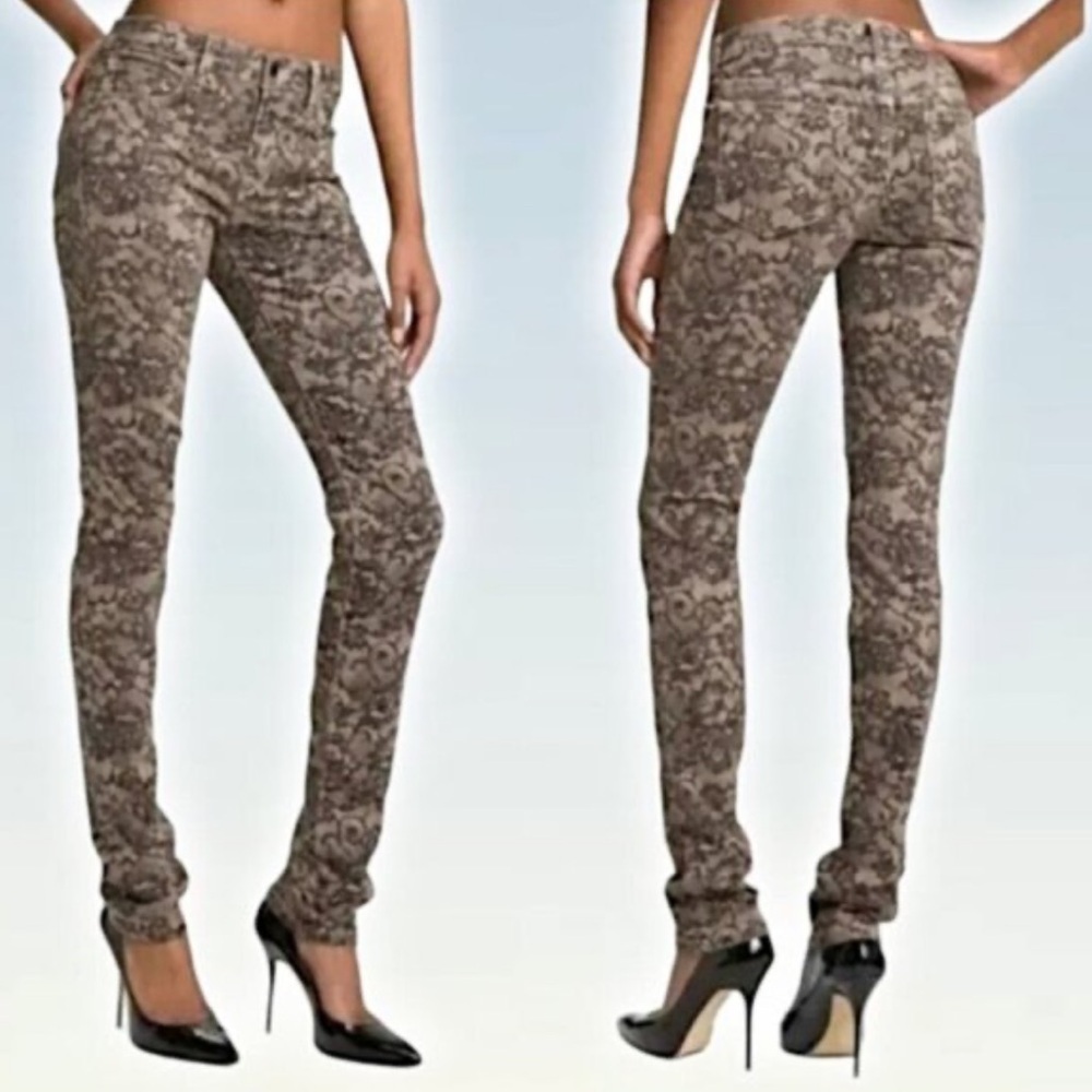 JOE’S JEANS Chantilly Lace Floral Patterned Stretchy Skinny Jean- W 26